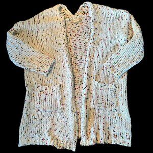 Altar'd State Longline Open Front Bobble Boho Cardigan S